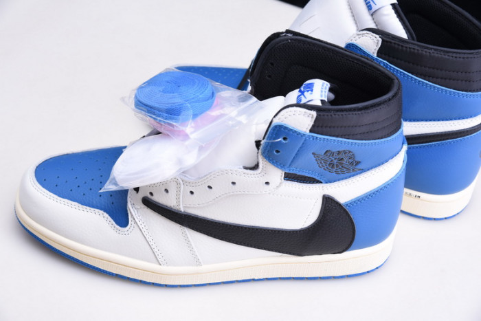 AIR JORDAN 1 TRAVIS SCOTT WHITE BLUE AND BLACK DH3227-105