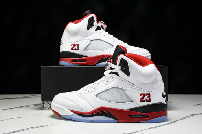 Air Jordan 5 Fire Red Black Tongue 2025 HQ7978-101