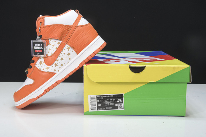 Nike Dunk High Pro SB S*UPRE*ME  orange -307385-181