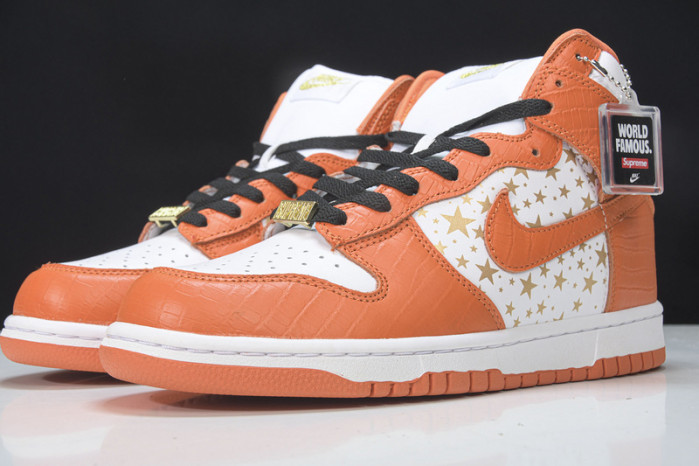 Nike Dunk High Pro SB S*UPRE*ME  orange -307385-181