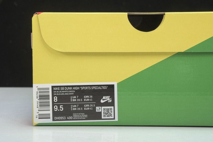 Nike Dunk High Sports Specialties White Navy  DH0953-400