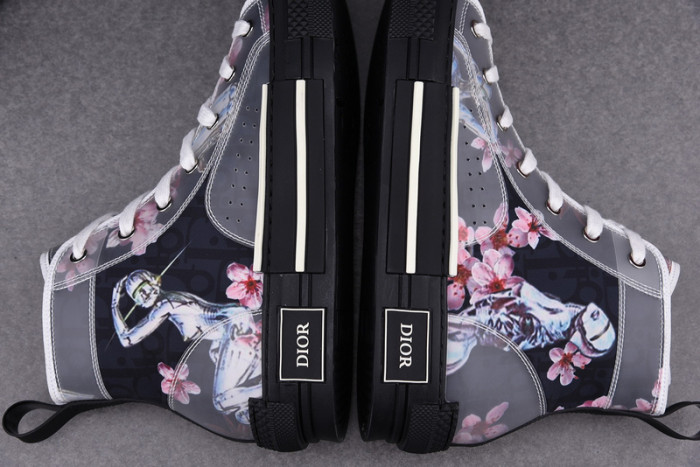 D1R* B23 OBLIQUE HIGH TOP SNEAKERS  KICKZE DR-4