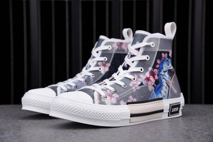 D1R* B23 OBLIQUE HIGH TOP SNEAKERS  KICKZE DR-5