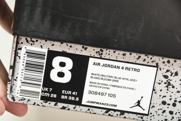 AIR JORDAN 4 RETRO MILITARY BLUE (2012) 308497-105