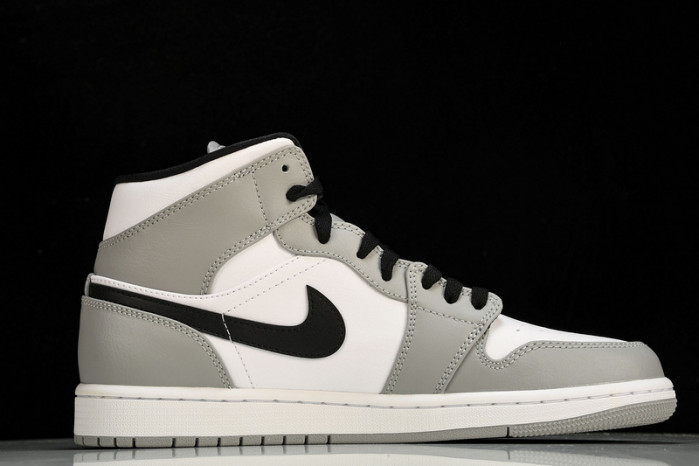 Jordan 1 Mid Light Smoke Grey - 554724-092
