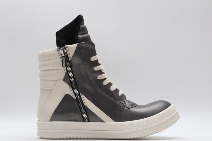 RICK OWENS SNEAKERS  SLIVER GRAY COPSHOE OR-101