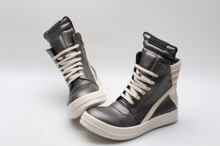 RICK OWENS SNEAKERS  SLIVER GRAY COPSHOE OR-101