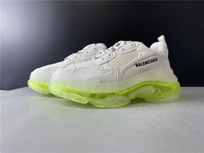 BL TRIPLE S TRAINERS CLEAR SOLE LIGHT GREEN    545325 W09O1 9844