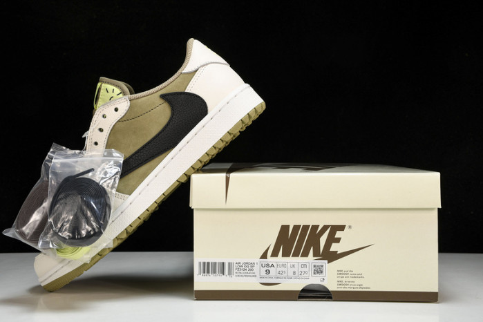Jordan 1 Retro Low Golf Travis Scott Neutral Olive  FZ3124-200