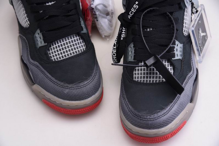 OF x Air Jordan 4 “Bred” CV9388-001
