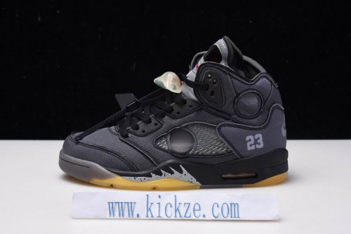 OF Air Jordan 5 SP Black Muslin Fire Red CT8480-001