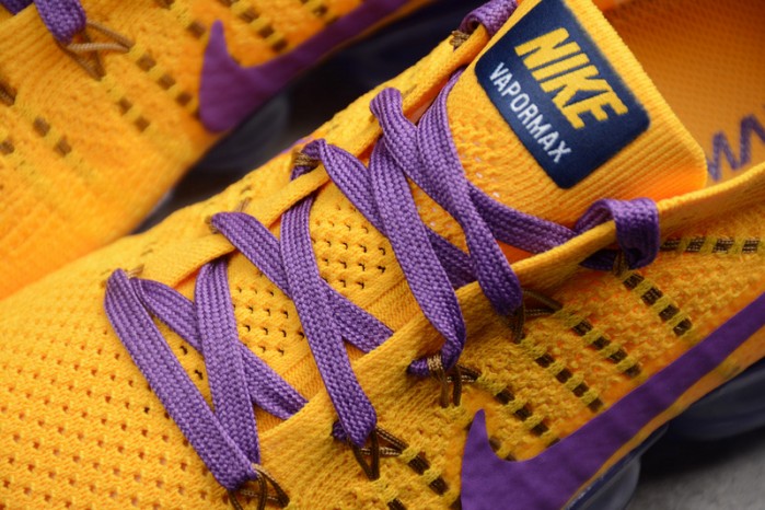 Nike Air VaporMax Flyknit 2018 Lemon Yellow/Purple  mens AA3858-104