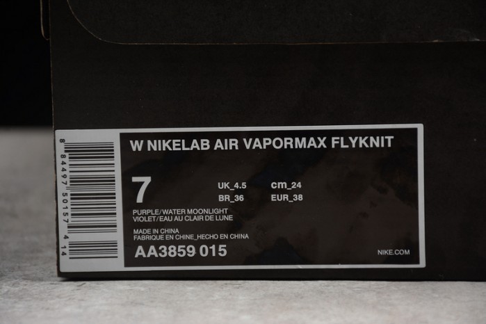 NikeLab Air VaporMax Flyknit Purple/Water Moonlight womens AA3859-015