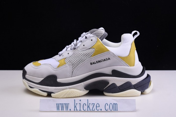 BL TRIPLE S TRAINERS CLEAR SOLE  GREY YELLOF  WHITE   541624  W09OH  1008