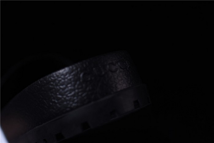 GC Leather SLIDE SANDAL black WITH GG LOGO mens