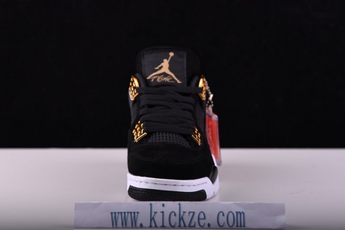 Air Jordan 4 “Royalty”  Black/Metallic Gold-White mens 308497-032